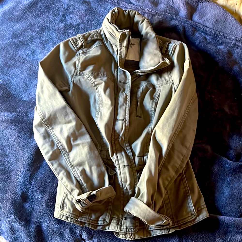 Abercrombie - Army green, XS, jacket. Gently worn.